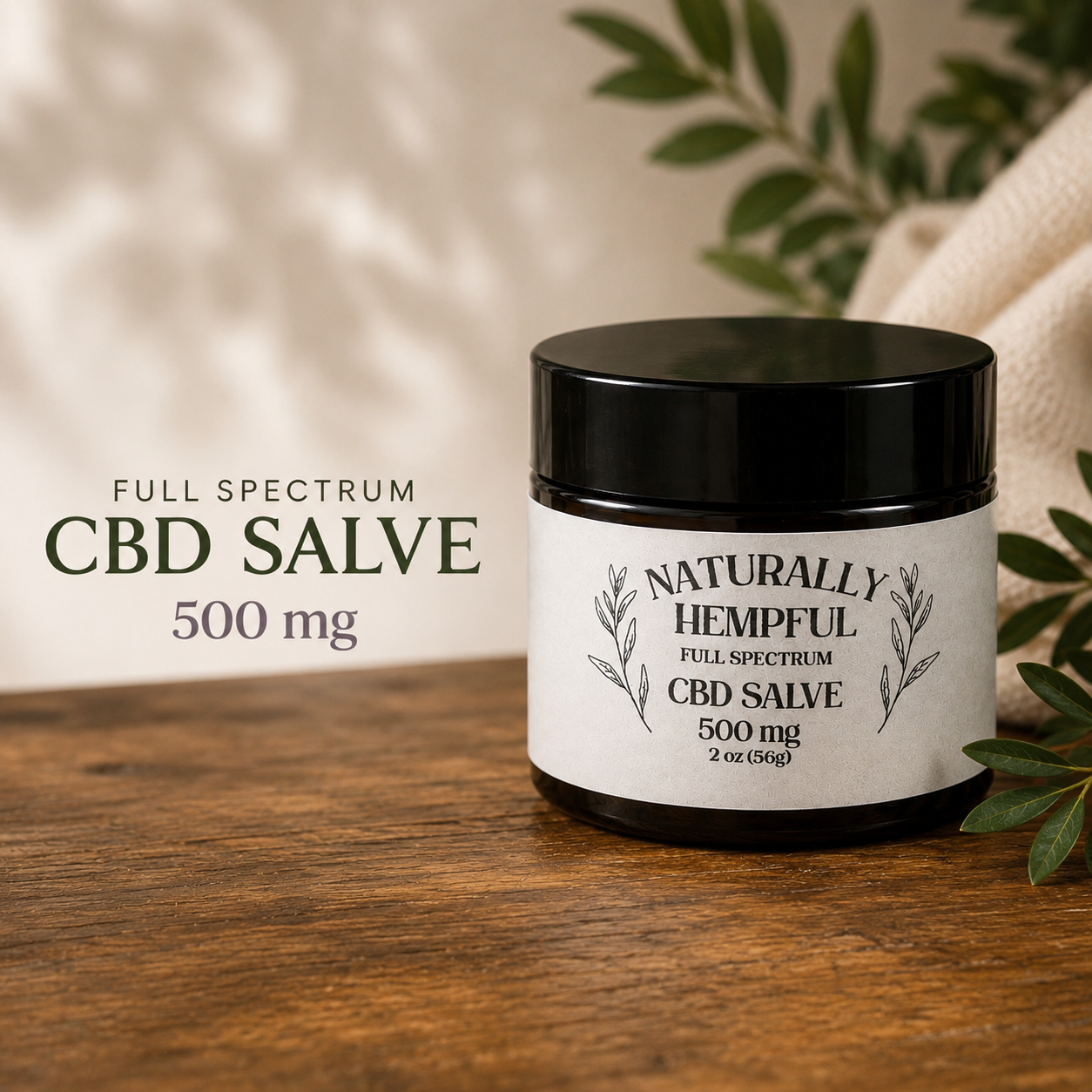 Naturally Hempful CBD Salve - 500mg | 2oz