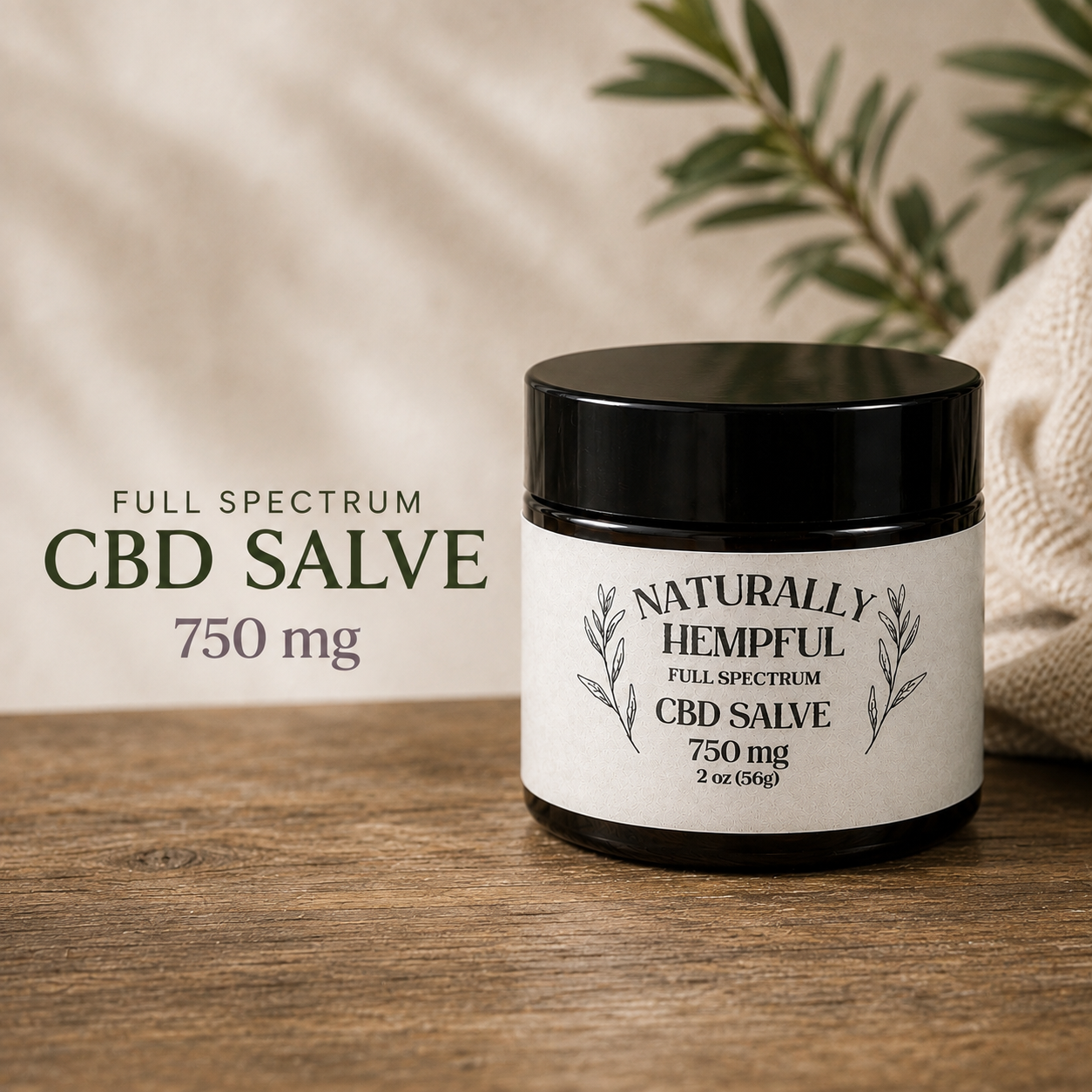 Naturally Hempful CBD Salve - 750mg | 2oz